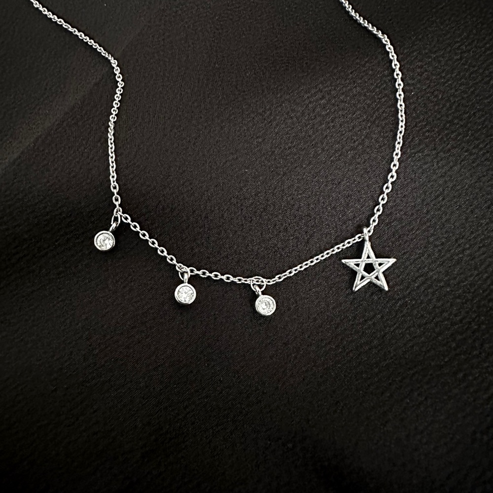 silver star necklace